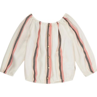 Mini girls pink stripe blouse